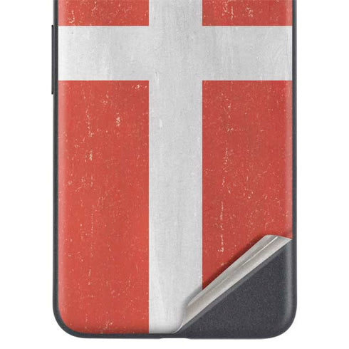 Denmark Flag Distressed Google Pixel 5 Skin
